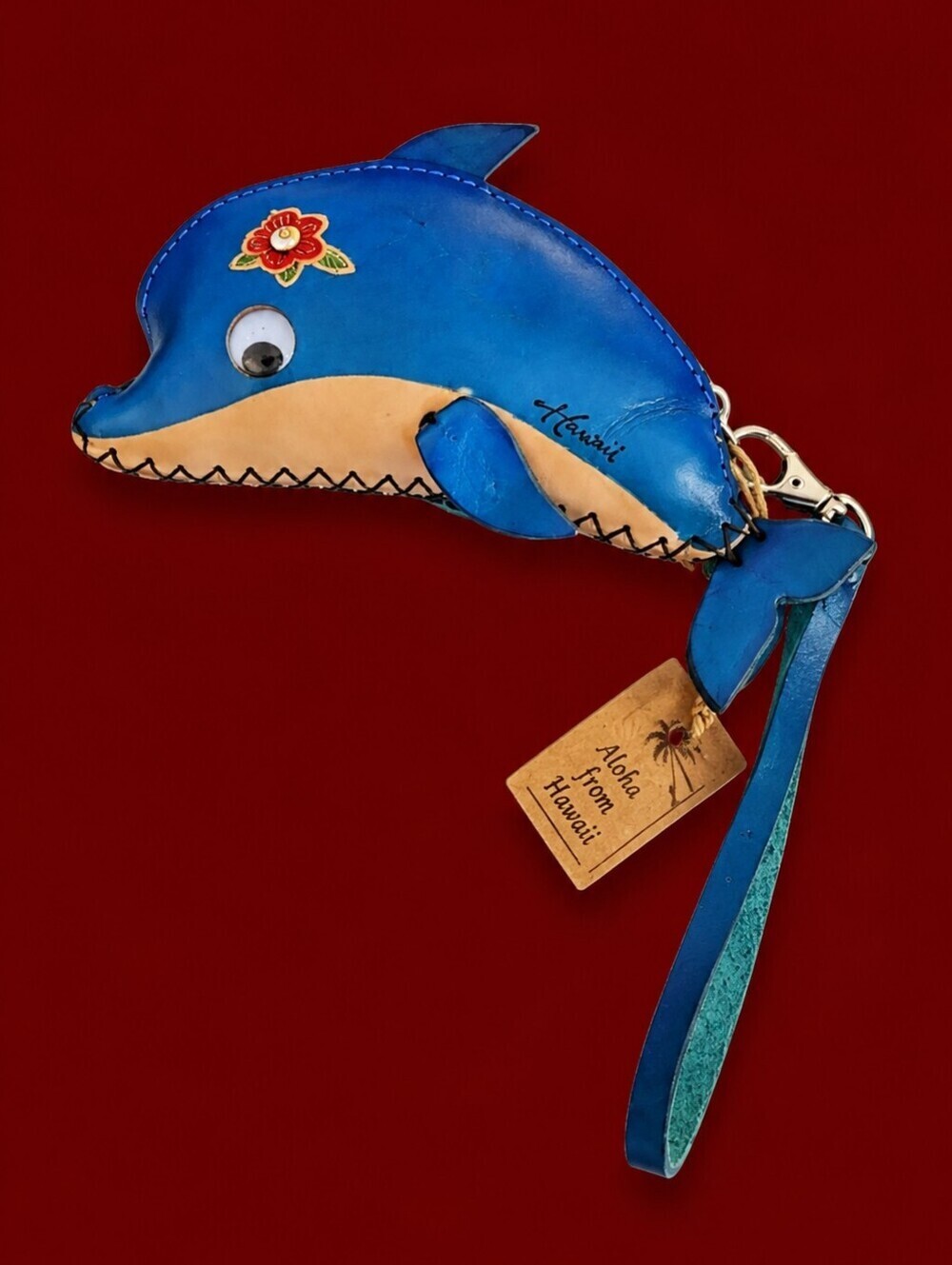3/$30 Aloha from Hawaii Leather Mermaidcore Dolphin Wristlet